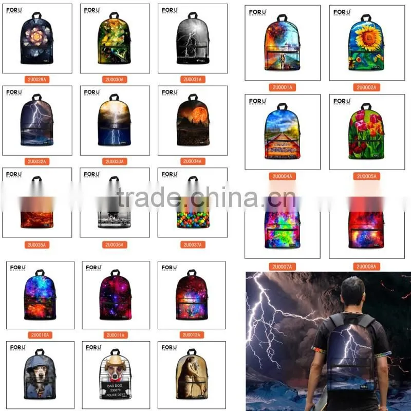 Dicerorhinus Printing Animal Backpack,High School Backpack,Hot Style Backpack