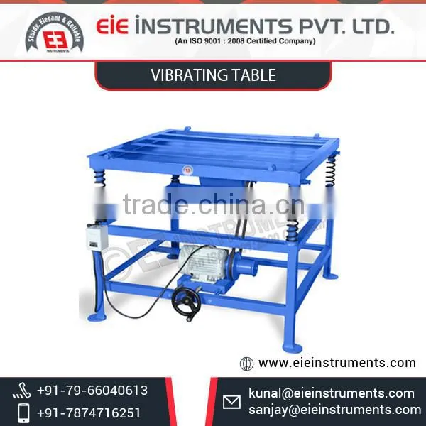 Durable Quality New Model Vibrating Table at Low Rate