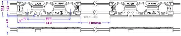 CE RoHS SMD 5050 injection LED module, 4 years warranty