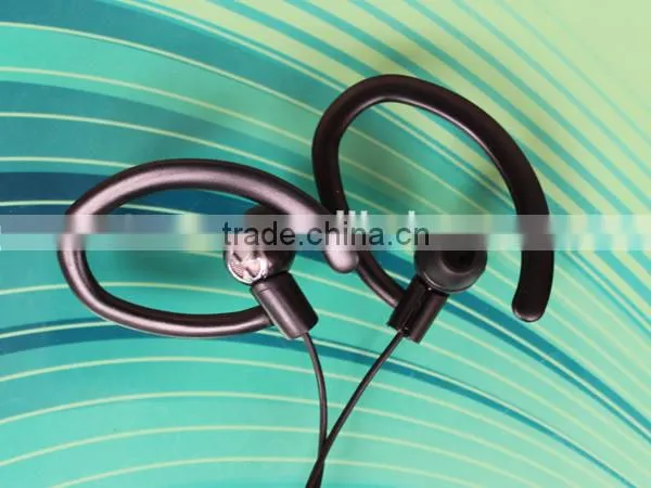 PVC soft touching in ear sports hook earphone &earbuds
