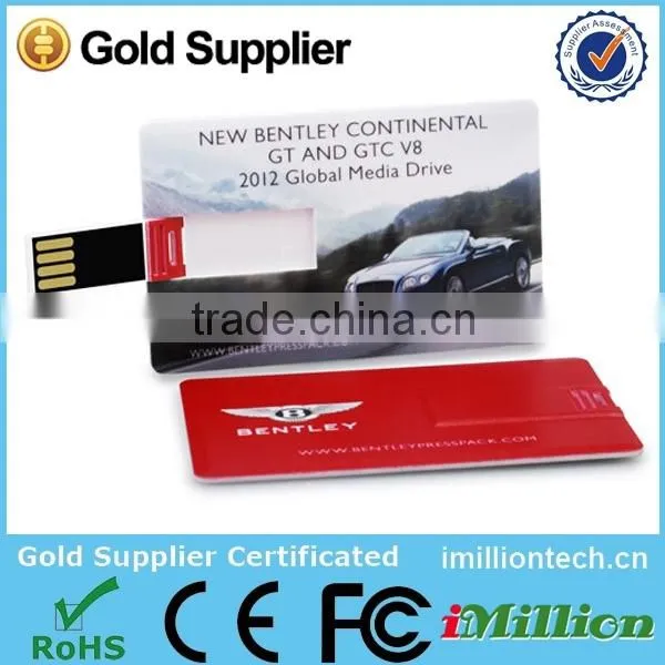 Super Thin 4GB Promotional Credit Card USB Flash Drive Custom Fashion Compact Flash Card