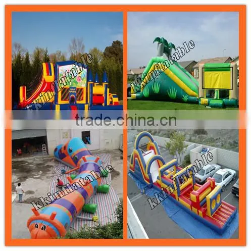Big size fun inflatable bouncy combo obstacle sport games
