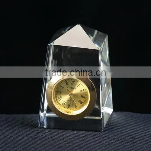 2016 Excellent quality k9 material crystal clock