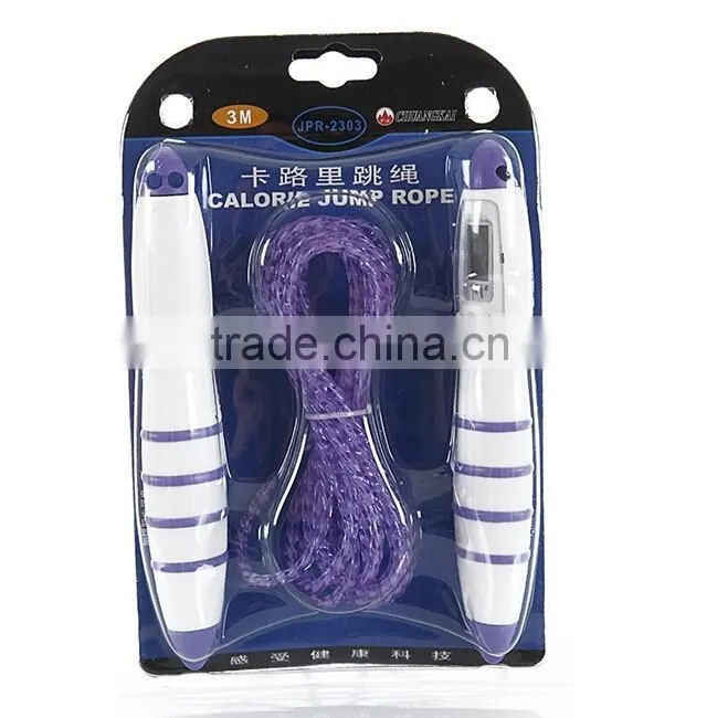 Electric LCD Calorie Jump Rope, Fitness Sports Digital LCD Calorie Counter Timer Jumping Rope