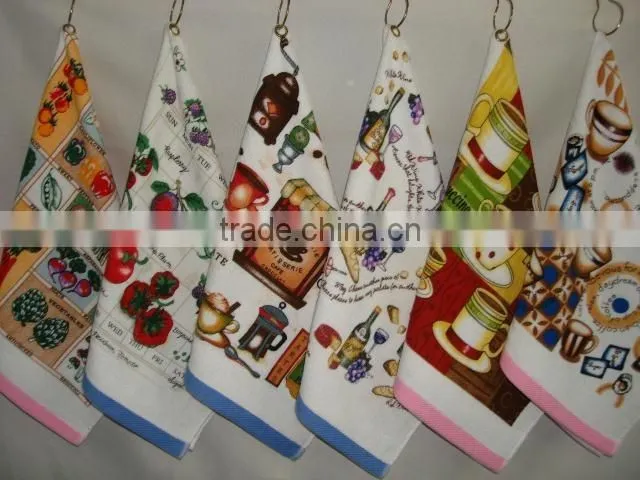 cotton printed kitchen towel/tea towel softextile wholesale made in China