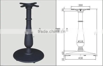 Outdoor Square Iron Table Base OA056-3