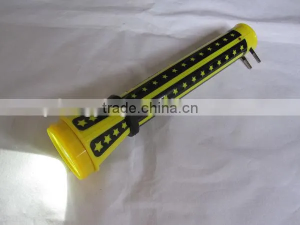 Two color MIX injection New rechargeable emergency led plastic flashlight torch led emergency torch