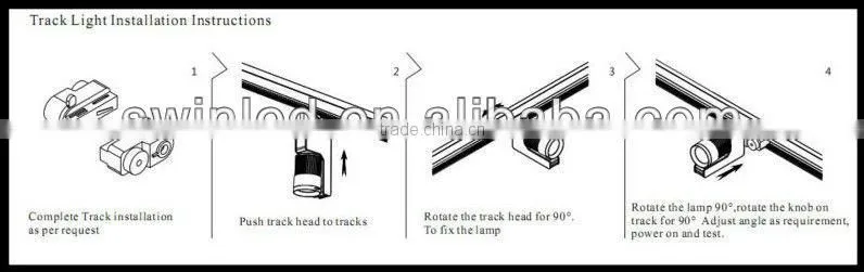 Led suspended cob track lighting ceiling 30/50W Led COB track light 3 phase