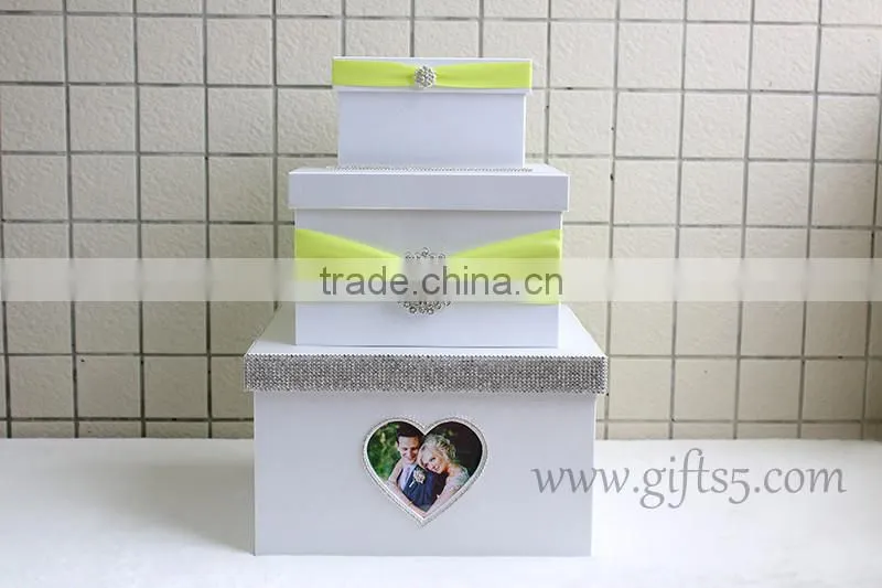 Hot sale wedding card box with photo frame