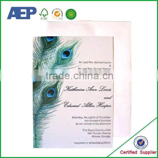 Customized Cheap Wholesale Royal Wedding Invitation Card