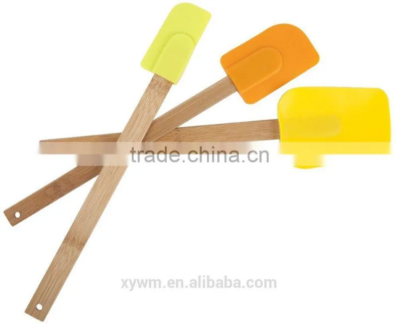 Paris Bamboo Silicone 3-Piece Utensil Set