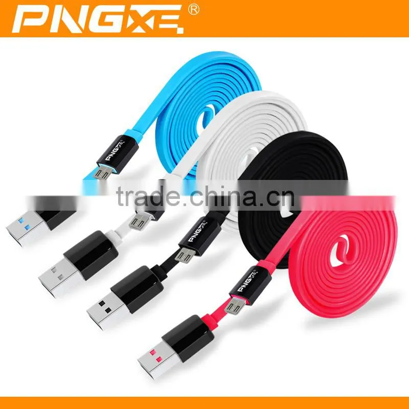Top selling fashion 2 in 1 charger phone cable fast transfer usb data cable with led