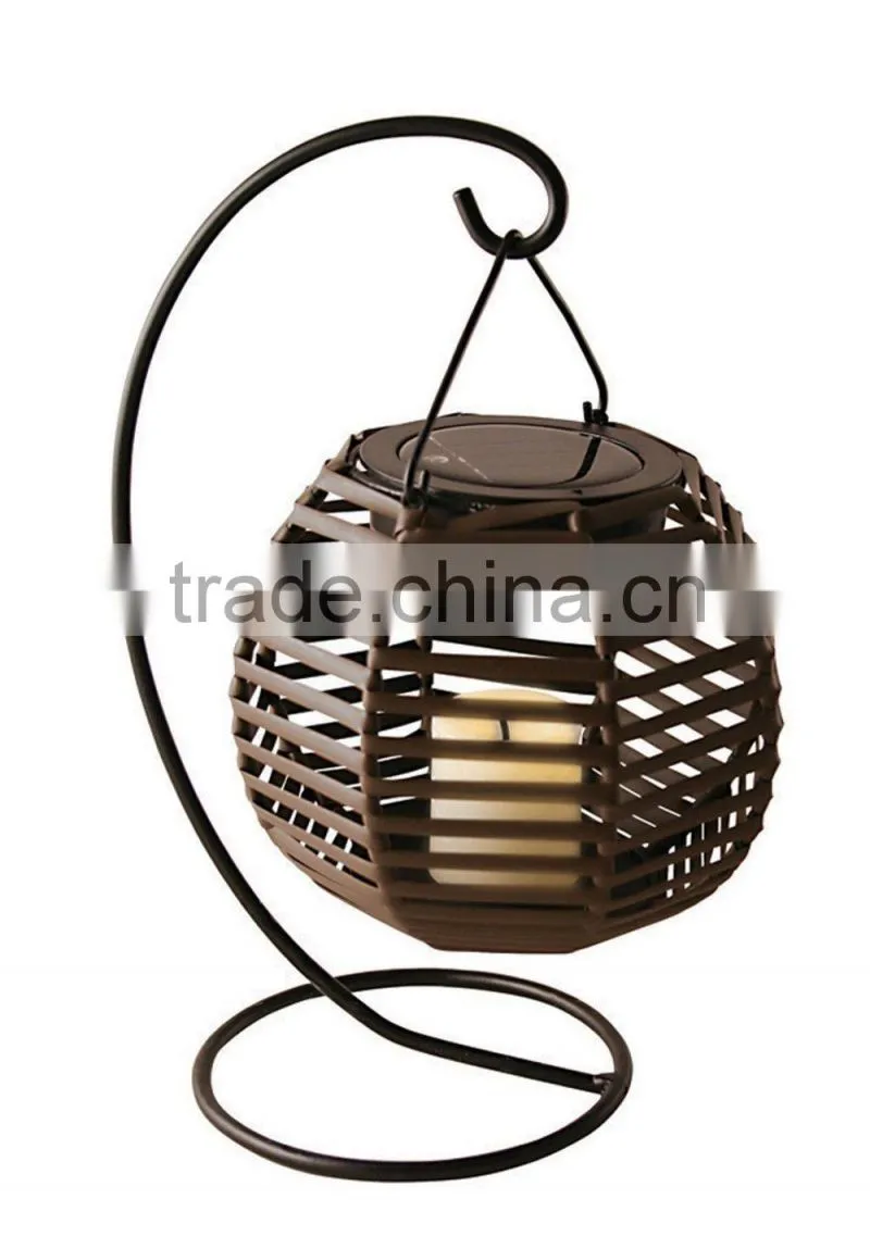 decoration antique solar lantern rattan lantern light