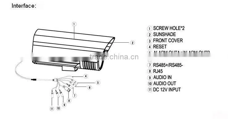 HD Waterproof IR Bullet IP Camera SA7801N-MPC-TD-L outdoor wireless ip camera
