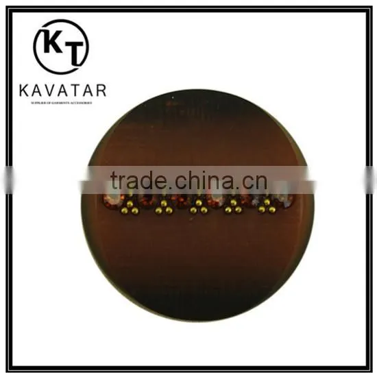 One hole resin rhinestones military coat buttons