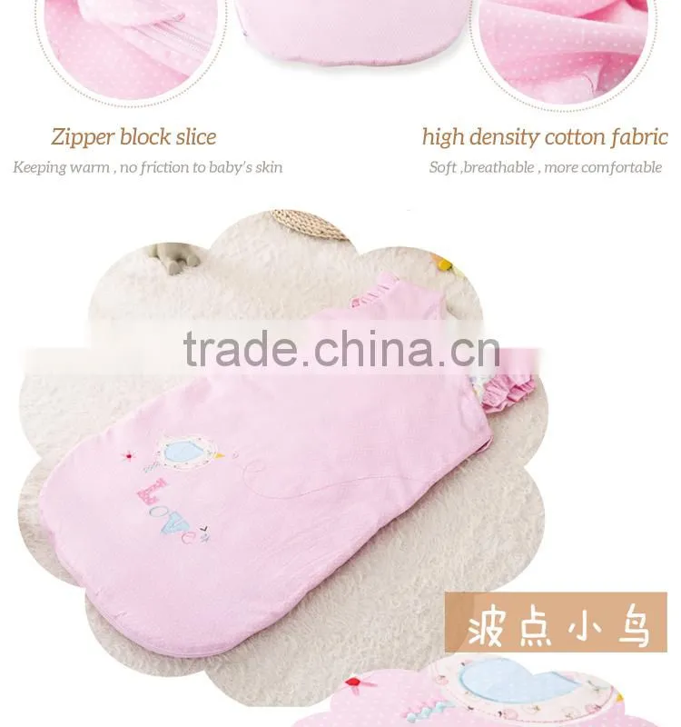 100% cotton baby child sleeping bag for four seasons without sleeve