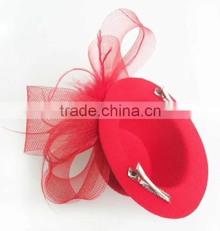 MYLOVE 2 colors feather hat in stock bridal hair accessory for women MLXM021
