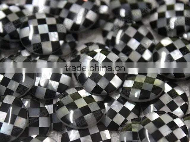 Hot sale!Checkerboard mosaics cabochons for cufflinks,buttons