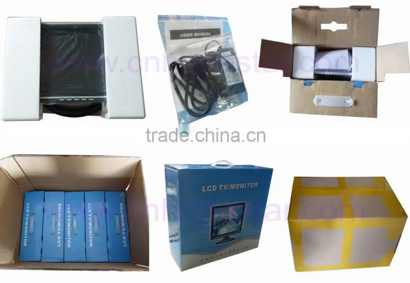 Square size vesa desktop 14inch cheap lcd tv with vga hdmi usb av tv