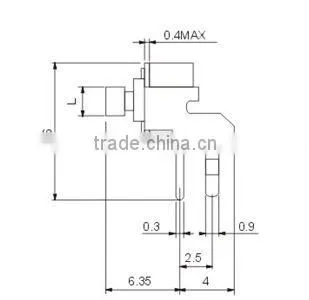 plug-in rubber tact switch ts-1102vt