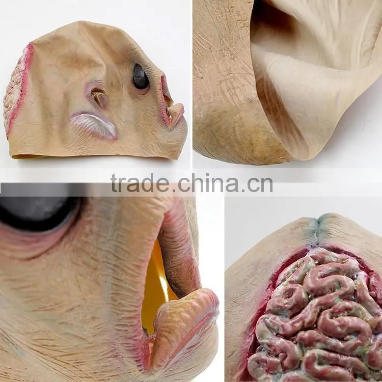 Scary Halloween Costume Alien Latex Head Mask for Party