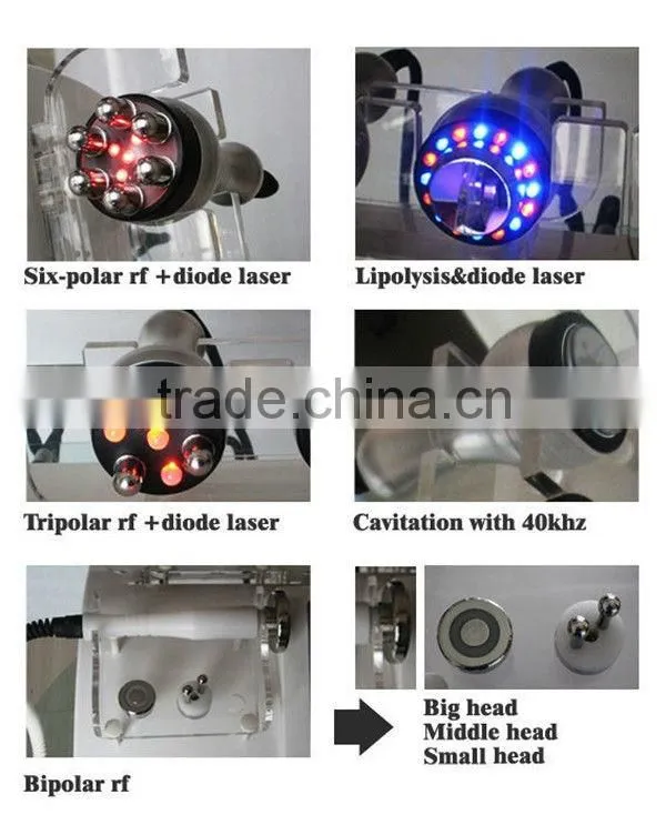 7 In 1 RF vacuum cavitation Weight loss equipment slimming machine Red Blue Diode laser