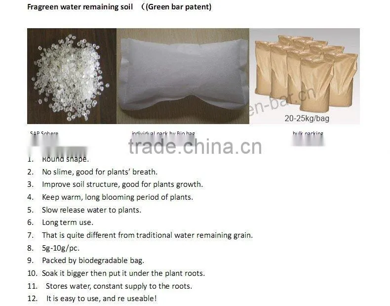 water storing gel