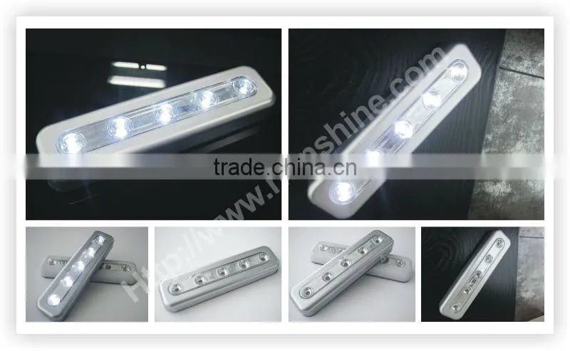 hot rectangle magnetic waterproof touch light with 5led