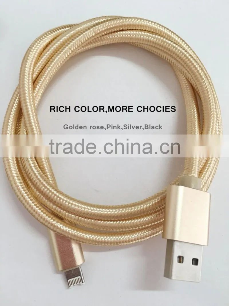 High&fast speed Nylon Braided Micro USB Cable Charge Data Cables retractable usb cable