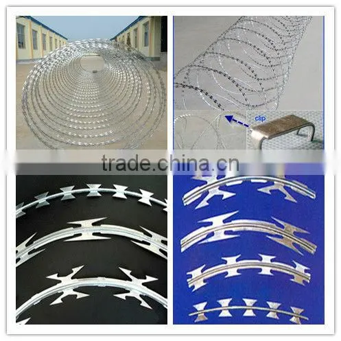wholesale alibaba China CE&ISO certificated razor blade barbed wire(pro manufacturer)