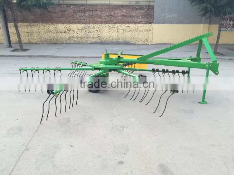 Tractor 3 point connection rotary wheel hayrake wheel hay rakes used to pick up straw and corn stover