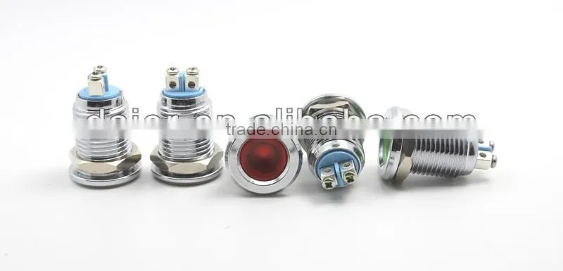 12mm metal 24 volt led indicator lights GQ12CS-D