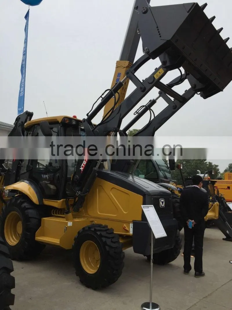 XT870H mini wheel loader with backhoe attachment for sale, small backhoe loader for sale