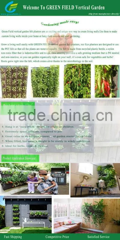 Green Field Hanging Living Wall Planter for Vertical Garden GF-VGP1HX5