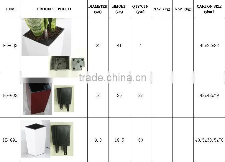 glossy surface flowerpot,2013 cheap square flowerpot,new type biodegradable flower pot