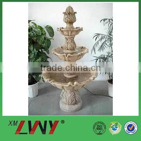 Unique design 3 layers resin wedding decoration water fountain
