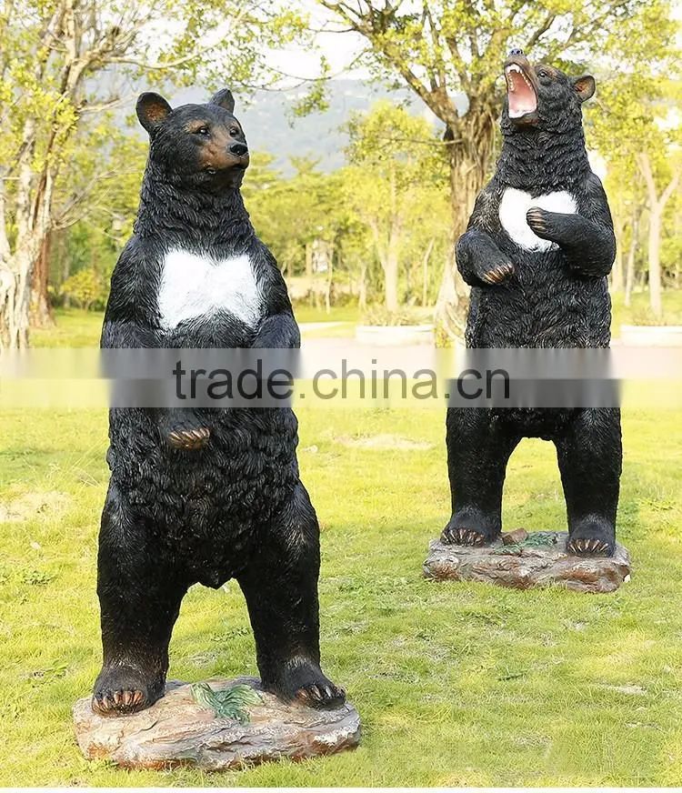 Custom home & garden fiberglass black bear statue