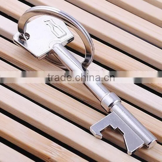 stainless steel key shape key chain bottle opener