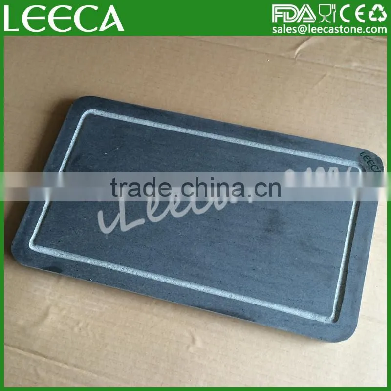 Hot stone black lava stone plate, lava stone for cook