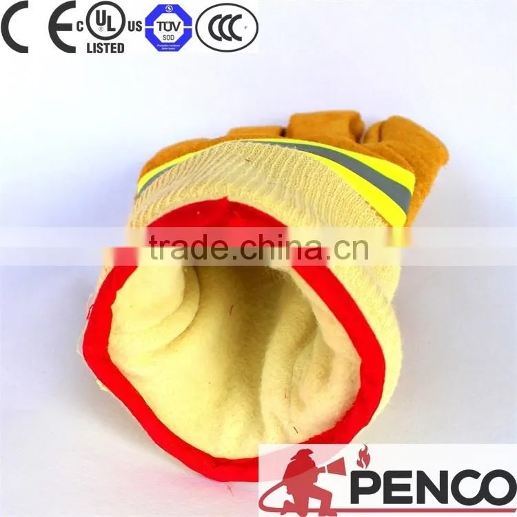 fire fight safety 3m reflector reflective fire retardant cuff cowhide cow leather safety glove