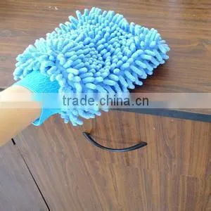 Customized Microfiber Wash Mitt , Chenille Mitt, Microfiber Car Wash Mitt