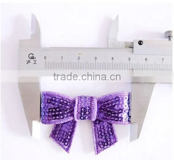 Traditional magnetic mullticolor sequins hair bow for the girls