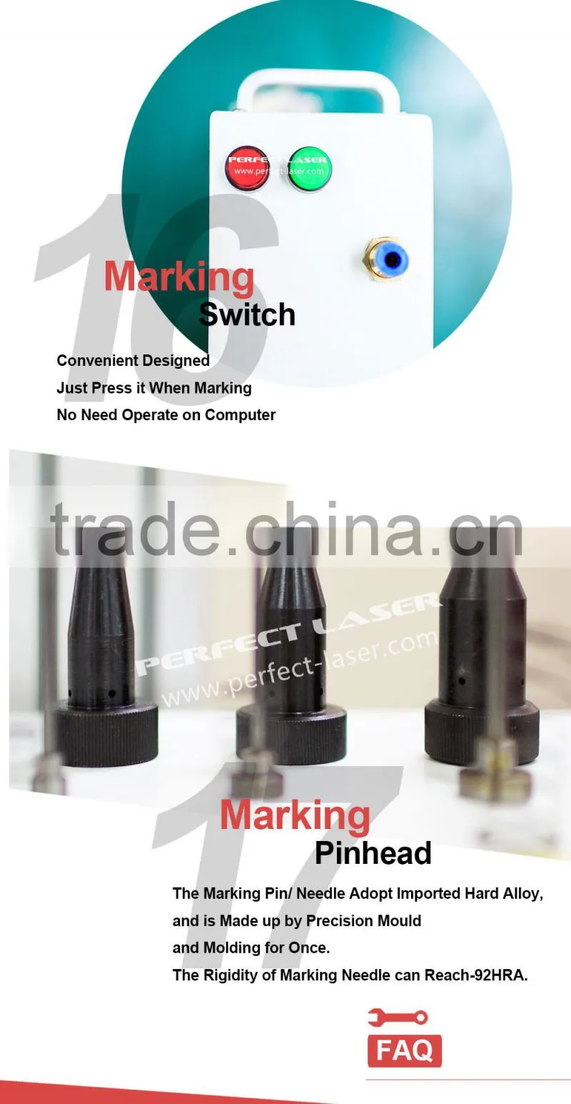 China supplier Vin code Sign nameplate desktop Pneumatic metal parts dot peen marker device
