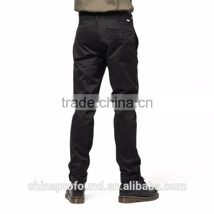cotton trousers new design men's black casual pants Slim fit narrow feet man trousers custom wholesale pants for men