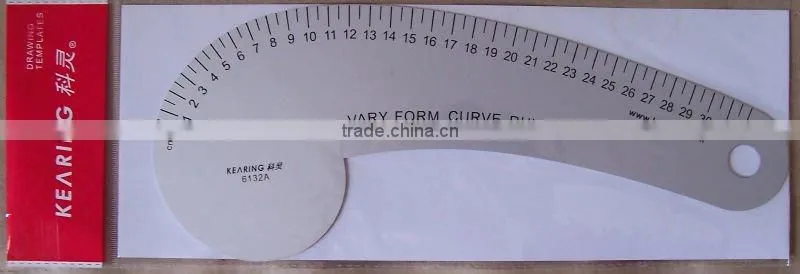 Kearing 32cm Luxury Metal Very Form Rulers for Fashion Designing Aluminum Rulers# 6132A