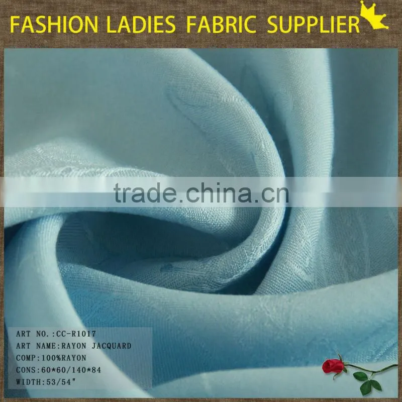 hot sales 100% pure rayon dobby fabric for suit and pants solid jacquard fabric jacquard rayon fabric