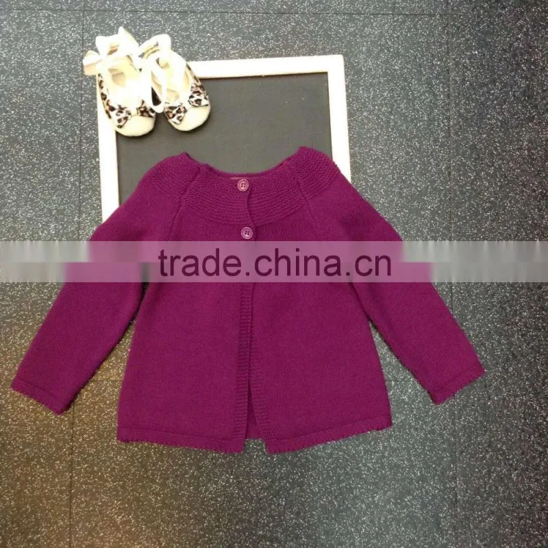 red cardigans new design girls sweater pattern cardigan knitwear wholesale children dark pink cardigan of stock