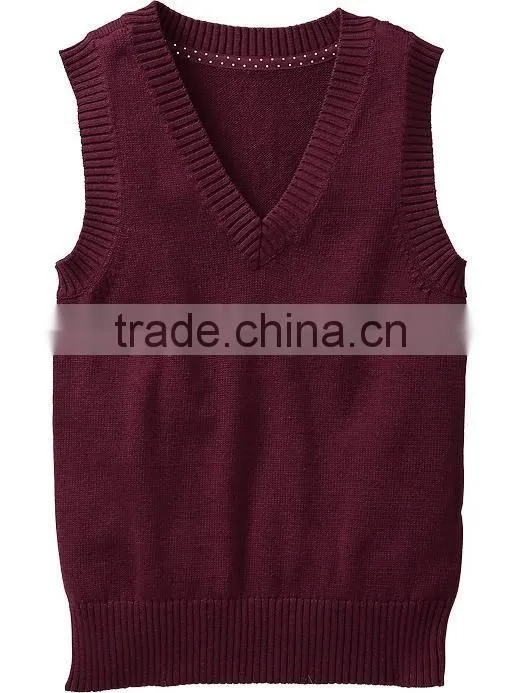 Child sweater as school v-neck uniform pullover sweater