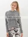 Girls splicing color block thick warm autumn winter hoodie