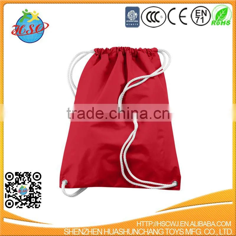 Nylon super man logo drawstring sport backpack